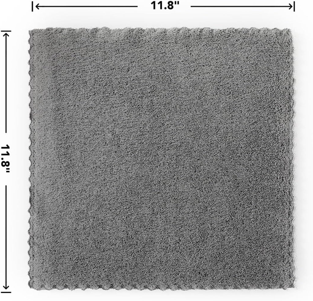 12 Pack Cleaning Cloth,Ultra Soft Absorbent Quick Drying Microfiber Cleaning rags,No scratches,Reusable,Washable,Lint Free Cleaning Towels for Kitchen,Window,Glass,car,11.8"×11.8",(Multicolor)