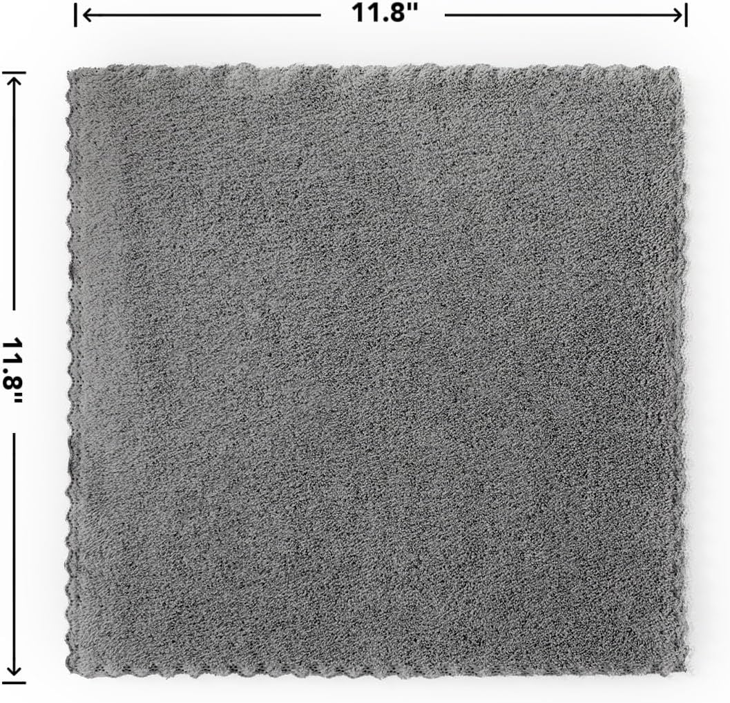 12 Pack Cleaning Cloth,Ultra Soft Absorbent Quick Drying Microfiber Cleaning rags,No scratches,Reusable,Washable,Lint Free Cleaning Towels for Kitchen,Window,Glass,car,11.8"×11.8",(Multicolor)