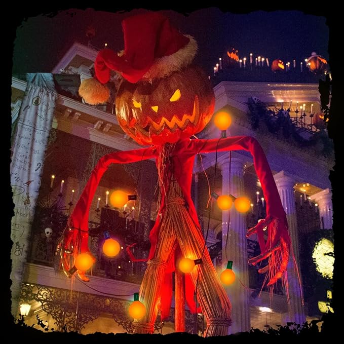 25 Pack G40 Orange Halloween Replacement Light Bulb, G40 Orange Christmas Lights Bulbs for Halloween Outdoor Patio String Lights, E12 Candelabra Base Night Light Bulbs, 5 Watt, 120 Volt