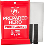 Prepared Hero Emergency Fire Blanket - 1 Pack - Fire Suppression for Kitchen, 40” x 40” Fiberglass Fire Blanket for Home