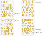 Outus 8 Sheets Vinyl Letter Stickers Self Adhesive Mailbox Numbers Alphabet Stickers Stick on Letters for Christmas Stockings Scrapbook Bulletin Board School Business(1 Inch,Glitter Gold)