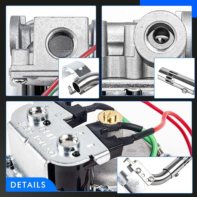 93844 & 91638 | RV Water Heater Solenoid Gas Control Valve w/Main Burner Tube Fit for Dometic Atwood 6 Gallon Water Heater GCH6-XX, GC6A-XX, GH6-XX, G6A-XX, GCH6A-XX, GC6AA-XX