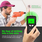 Stud Finder Wall Scanner - 5 in 1 Stud Finder Tool w/Smart Chip and HD LCD Display, Stud Detector Beam Finders for the Center and Edge of Wood AC Wire Metal Studs Joist Pipe (‎‎black Seaweed)