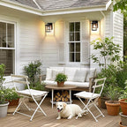 Outdoor Wall Lantern, Exterior Waterproof Wall Sconce Light Fixture, Black Front Door Mounted Lighting with Clear Glass, Anti-Rust Porch Lamp