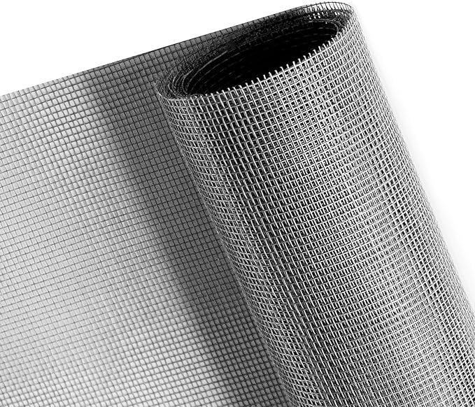 NeatiEase Window Screen, 48"x 102" Adjustable Flexible Fiberglass Screen Door Mesh - DIY Replacement Kit for Patio Porch Door Windows and Sliding Screen Doors(Gray)