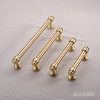 Alzassbg 5 Pack Brushed Gold Cabinet Pulls, 7 Inch(177.8mm) Hole Centers Cabinet Handles Kitchen Hardware Straight Bar for Cabinets and Drawer AL3082BB