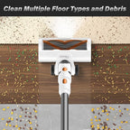 Tikom V500 Cordless Vacuum Cleaner for Home, 40000Pa/450W Stick Vacuum with LED Touch Screen, Charging Wall Dock, Anti-Tangle, Lightweight Handheld Vacuum for Pet Hair, Hard Floor, Carpet