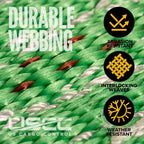 US Cargo Control 4" x 30' Winch Straps with D-Rings (10-Pack), 5,400 LBS Working Load Limit, Heavy Duty Flatbed Tie Downs, Green 4 Inch Straps for Flatbed Trailers, Trucks, and Cargo Securement