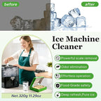 43 pcs Ice Machine Cleaner Tablets with 2 cleaning brushes,Ideal for Frigidaire, Opal, GE Profile, Kitchenaid units.Ice Maker Cleaner Removes Lime Scale,Calcium.Nickel Safe Scale Remover