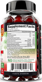 Apple Cider Vinegar Gummies for Weight Loss - ACV Gummies with The Mother for Women & Men - Energy Boost Bloat Digestive & Immune Support - Vitamin B12 B6 B 9 Folic Acid - Vegan Detox Cleanse -90Ct