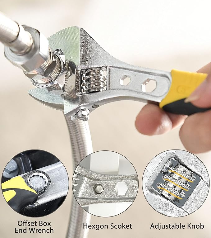 DOWELL Pliers Set - 6-Piece Kit with Groove Joint, Adjustable Wrench, Combination, Locking & Long Nose Diagonal Cutting Pliers