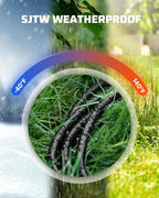 DEWENWILS 25Ft Outdoor Extension Cord Multiple Outlets, Evenly Spaced 3 Outlets Plugs with Safety Cover, 16/3 SJTW Weatherproof Wire for Outdoor String Lights and Holiday Decorations, UL Liste