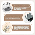 Bonusall Portable Washing Machine， 16 lbs Mini Washer and Spin Dryer Combo, Built-in Gravity Drain,Compact Laundry Washer with Drain Pump & Timer Control for Apartments, Dorms, RVs-Gray