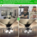 LiteHistory A15 LED Bulb 6W Equal E26 Led Bulb 60 Watt Non-Dimmable Edison Light Bulb Neutral White 4000K Clear AC120V 600LM E26 Bulb for Ceiling Fan,Wall sconces,Fridge,Desk lamp Pack of 6