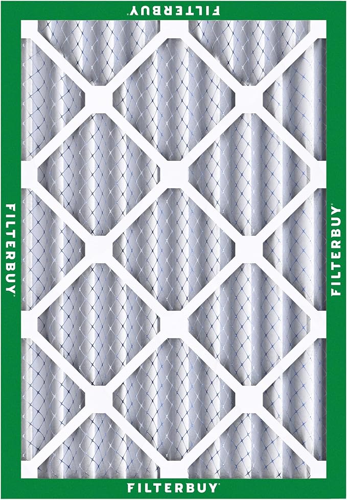 Filterbuy 20x24x4 Air Filter MERV 8 (MPR 700) Dust Defense Replacement (6-Pack), Electrostatic Pleated HVAC AC Furnace Filters, Made in USA (Actual Size: 19.38 x 23.38 x 3.63)