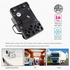 E9 Double 3/8" Stud 250 Amp Circuit Breaker with Manual Reset, UL Certified,12V - 48V DC, Waterproof, 250A Switchable Surface Mount