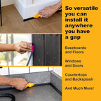 InstaTrim The Original Flexible Trim - 50ft Black 3/4" Wide Caulk Tape - Adhesive Trim with Many Uses Including Caulking for Bathtubs, Sinks, Counters, Tile, Floors - Made in USA