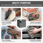 Microfiber Cleaning Cloth, 12 Pack Grey Cleaning Rags for Housekeeping, Reusable Microfiber Towels for Car, Kitchen, Bathroom and Household Cleaning Supplies, 11.8"X11.8"