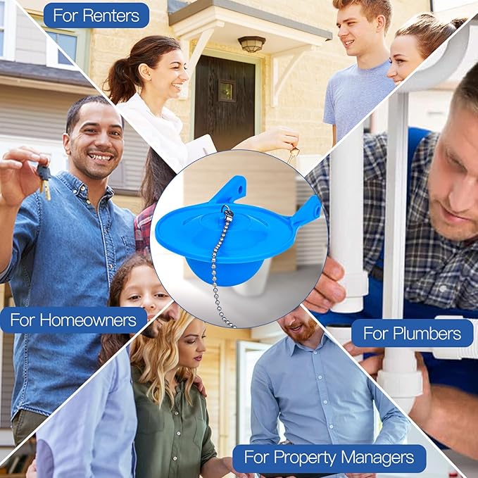 3 Inch Toilet Flapper Replacement, Large Premium Toilet Tank Flapper Fit for Gerber, Silicone Stopper Flapper Repair Parts 3 Inch Toilet Flush Valve, Easy to Install