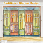 Ulif H50 Extra Large Clothes Rack, Heavy Duty Garment Rack, Freestanding Portable Closet, Clothing Racks for Hanging Clothes, Wardrobe Closet 89.8'' W x 15.8" D x 76.4" H, Max Load 1400 Lbs, Black