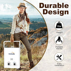 Hillhub Portable Propane Tankless 34,000BTU Water Heater, 1.32GPM Outdoor Shower Water Heater for Camping 5L, Anti-freezing Protection