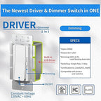 Dimmer and Driver Switch in one, AC120V 96W ON/Off Output Voltage: 24V +/-0.5V, UL, FCC, CE Class 2 Driver and dimmer Switch 2 in 1, UL Listed, Class 2 (24V 96W)