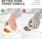 Swedish Dish Cloths for Kitchen - Reusable Dishcloths for Washing Dishes - Each Cellulose Dish Cloth Replaces 15 Rolls of Paper Towels and is More Absorbent Than a Sponge - Dishcloth Set of Six