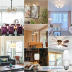 Jolux LED Stick Light Bulbs Dimmable,led Bulbs 60 watt Equivalent,2700K(Soft White) led Enclosed Fixture Rated, 8.5 Watt 800 Lumen,Standard Medium Screw Base,E26 led Bulb Narrow,6 Pack……