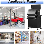 8 Drawer Rolling Tool Chest, High Capacity Tool Box with Lockable Wheels and Drawers, 2 in 1 Portable Toolbox Organizer Storage Cabinet For Garage, Warehouse, Repair Shop