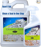 Black Diamond Stoneworks GRANITE PLUS! 2 in 1 Cleaner & Sealer for Granite, Marble, Travertine, Limestone, Ready to Use! (1-Quart/1-Gallon)