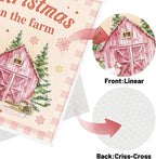 Pink Christmas Swedish Dishcloths for Kitchen, 6 Pack Snowman Truck Reusable Dish Paper Towels Housewarming Gifts, Xmas Absorbent Dish Rags for Home Cleaning