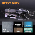 M35 HSS 3/4 Inch Step Drill Bit, Single Size Unibit with Double Spiral Flutes for Drilling Small Holes on Stainless Steel, Metal, Wood, Plastic