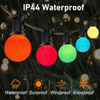 GOOTHY 25 Pack G40 Multicolor Ceramic Replacement Lights Bulbs, Christmas Globe Replacement Bulbs for Outdoor String Lights, C7/E12 Candelabra Base, 5W Incandescent Night Light Bulbs- Multicolor