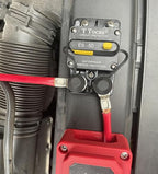 E9 30 Amp Circuit Breaker with Manual Reset, Surface Mount, 12V - 72V DC, 30A Double 3/8" Stud, UL, Waterproof IP67 30A Switchable