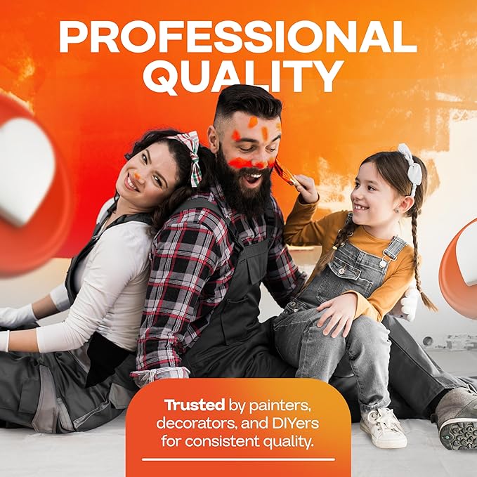 Canvas Drop Cloth 4' x 12' (48 sq.ft.) - Reusable & Eco-Friendly Painters Drop Cloth for Furniture, Surfaces & Floor Protection - 100% Recycled Cotton Canvas Tarp for Home Renovation by IDL Packaging