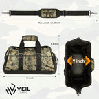 WORKPRO 16-Inch Wide Mouth Tool Bag, Tool Bags for Men with Adjustable Shoulder Strap, Waterproof Oxford Fabric and Sturdy Buttom