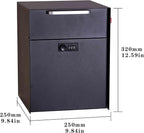 Post Mount Locking Mailbox with Code Lock - Large Capacity Security Password Metal Lock Mailbox - Waterproof Vertical Drop Mail Box Outdoor