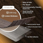 GSCIT Club Walnut Edge Banding, 1/2 inch x 250ft roll of Veneer Edge Banding -Pre-glued Flexible, Real Wood Tape Banding for Cabinet Repair Furniture Restoration