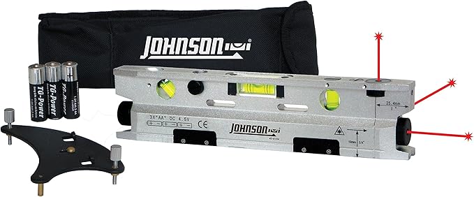Johnson Level & Tool 40-6184 Magnetic Torpedo Laser Level, Silver & Black, 1 Laser Level
