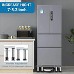 SEISSO Mini Fridge Stand Adjust Height 7"-8.2", Adjustable Heavy Duty Washing Machine Pedestal Stand, Load Capacity 1100LB, Universal Refrigerators Stand, Washer and Dryer Pedestal for Home 17.7"-25.5"