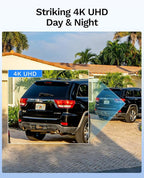 LongPlus Smart 4K 8CH Home Security Camera System, 4Pcs Wired PoE IP Cameras System Outdoor with Person/Pet/Vehicle Detection, 12MP 8CH NVR with 2TB HDD for 24-7 Recording, LP8ME84B1