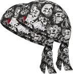 ARCCAPTAIN 2PC Welding Doo Rag, Welding Cap, Protective Welders Cap, Welding Hats for Men, Fireproof Cotton and Durable for Safety, Skull, M Size