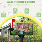 Summer Flower Mailbox Covers Magnetic Large Size Spring Floral Butterfly Mailbox Wraps Colorful Spring Mailbox Post Cover Oversized Mailbox Decor Waterproof for Garden Yard 25.5x21 Inch