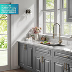 KRAUS Britt Touchless Sensor Commercial Single Handle Pull Down Kitchen Faucet in Spot Free Antique Champagne Bronze, KSF-1691SFACB