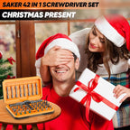 Saker 42 in 1 Magnetic Screwdriver Set, Multi Bit Ratchet Screwdriver Set with T Handle & Storage Case for Furniture, Computer, Bicycle, Electronic Repair and DIY Gifts Orange