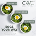 COOK WITH COLOR 6-Egg Capacity Egg Cooker – For Soft, Medium, Or Hard-Boiled Eggs, Rapid Cook Time, Auto Shut-Off & Boil-Dry Protection – Includes Tray, Measuring Cup & Lid – 210W Egg Maker, Sage