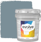 EVOLVE Paint & Primer: Environment-friendly, Eggshell with One-coat Coverage for Interior & Exterior surfaces (River Blue, 5-Gallon)