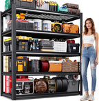 Garage Shelving-3000 lbs 5 Tier Storage Shelves,Adjustable Heavy Duty Metal Shelving Unit and Storage Large Wire Rack,Utility Steel Shelf for Warehouse Industrial Pantry Basement 71"x46"x18"