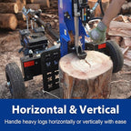 BILT HARD 25-Ton Horizontal/Vertical Towable Gas Log Splitter, Hydraulic Log Splitter with 8 HP 223cc 4-Cycle OHV Engine, 2" Ball Coupler, Safety Chains, Wood Splitter for Firewood Splitting