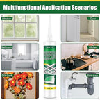 12 Pack Clear Silicone Sealant Caulk, 10.1 oz 100% Waterproof Silicone Sealant Adhesive Clear Caulk Tool for RV Marine Home Window Roof Door Kitchen Bathroom Bathtub Shower Auto Leakproof Seal